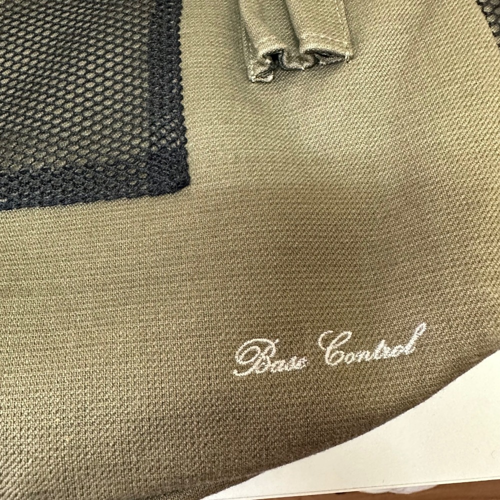 Harris Tweed Messenger Bag Base Control Olive Green Wool Canvas Crossbody Large - Picture 6 of 16